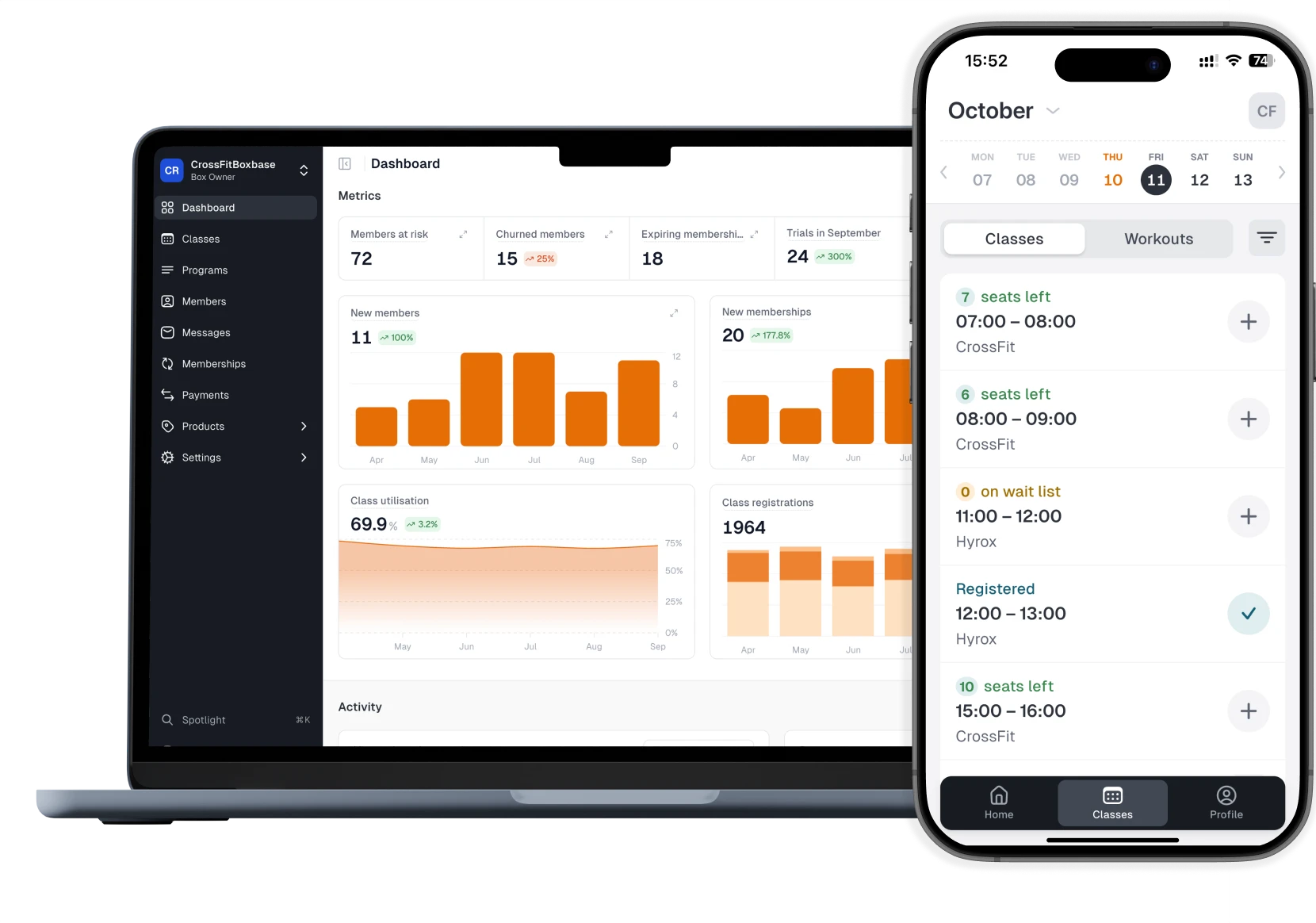 Boxbase dashboard