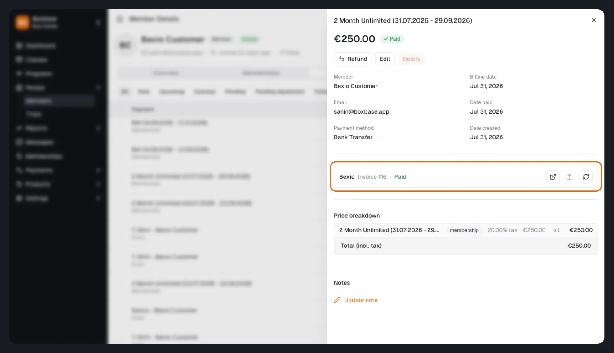 Bexio Integration