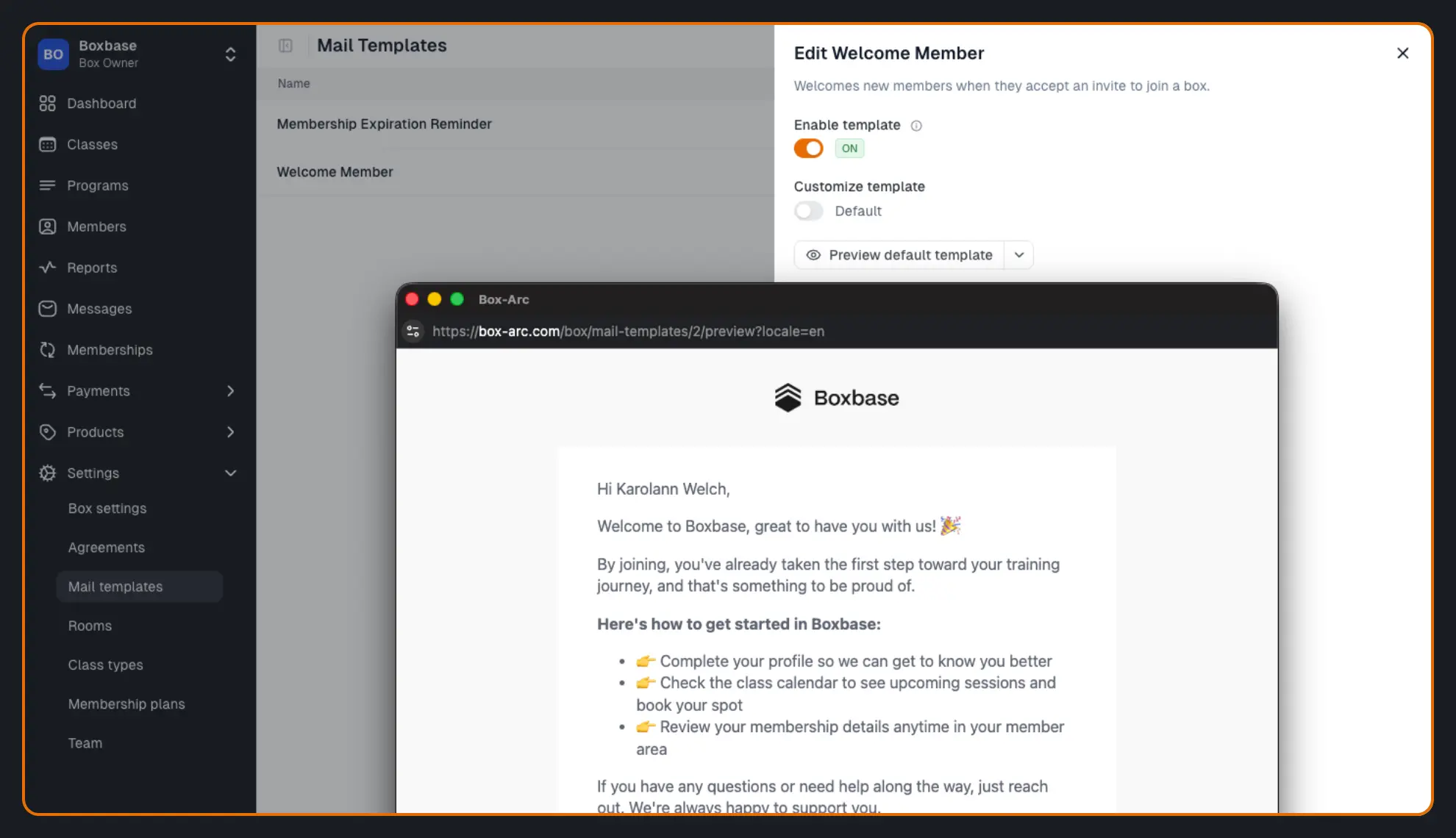 Mail Templates